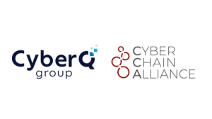 Cyber Q and Cyber Chain Alliance Logos in partnership.